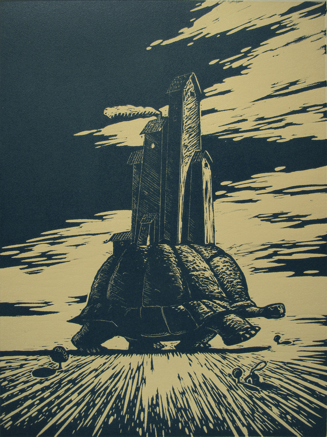 Paolo-Rui---2015---Engraving---The-turtle-house